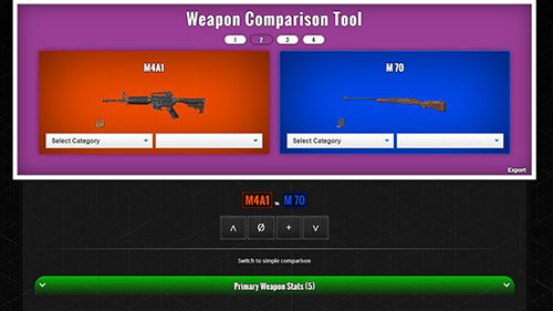 DayZ Weapon Comparison Tool