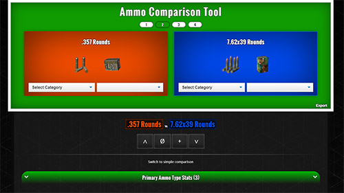 DayZ Ammo Comparison Tool